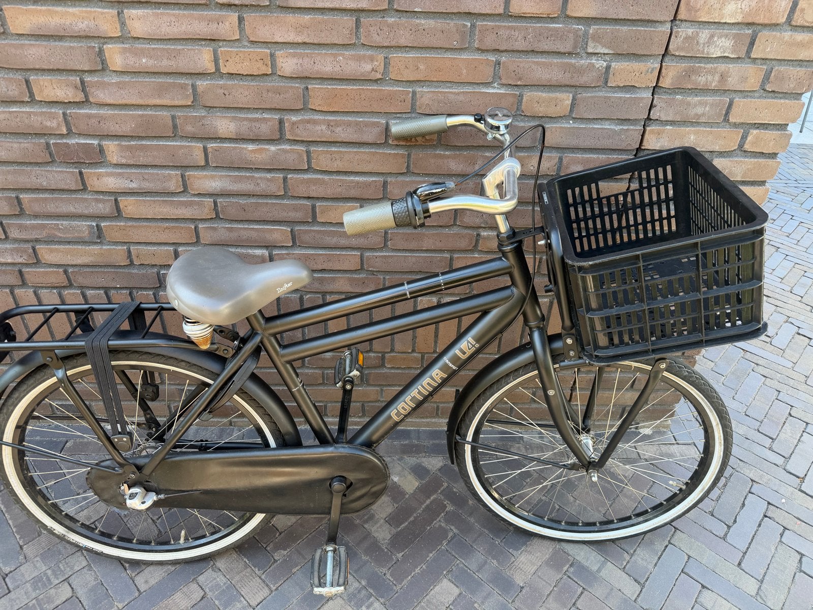 Cortina U4 Transportfiets - Mat Zwart 24 inch, Ophalen, Gebruikt, 24 inch