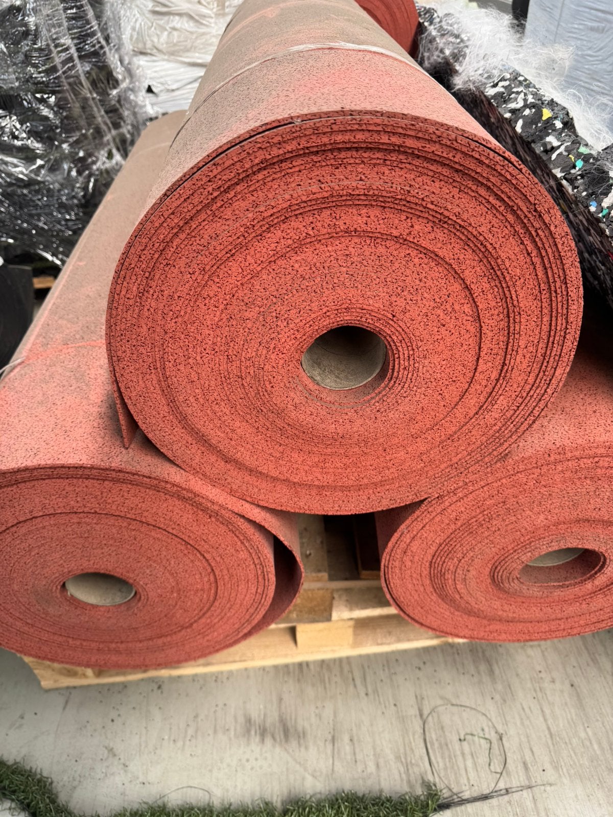Rubber op Rol 1.25m x 25m x 0.5cm (rood en blauw), Ophalen, Stuntgras, Nieuw, Boerhaaveweg 10
