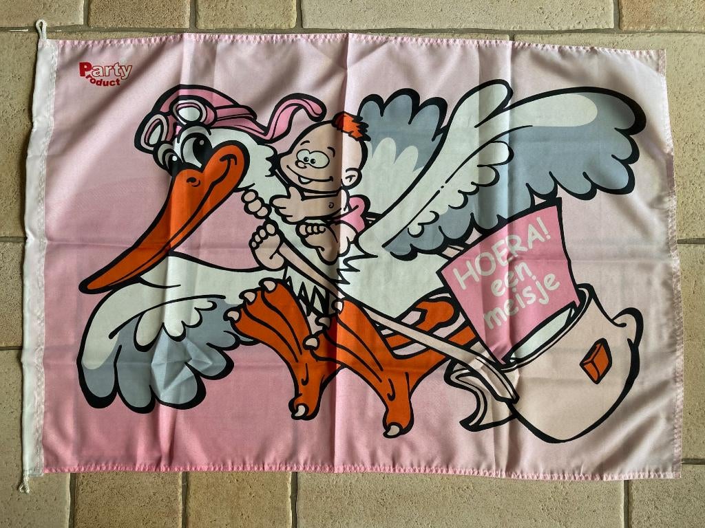 geboorte vlag meisje keuze uit 5 modellen, Ophalen of Verzenden, Zo goed als nieuw