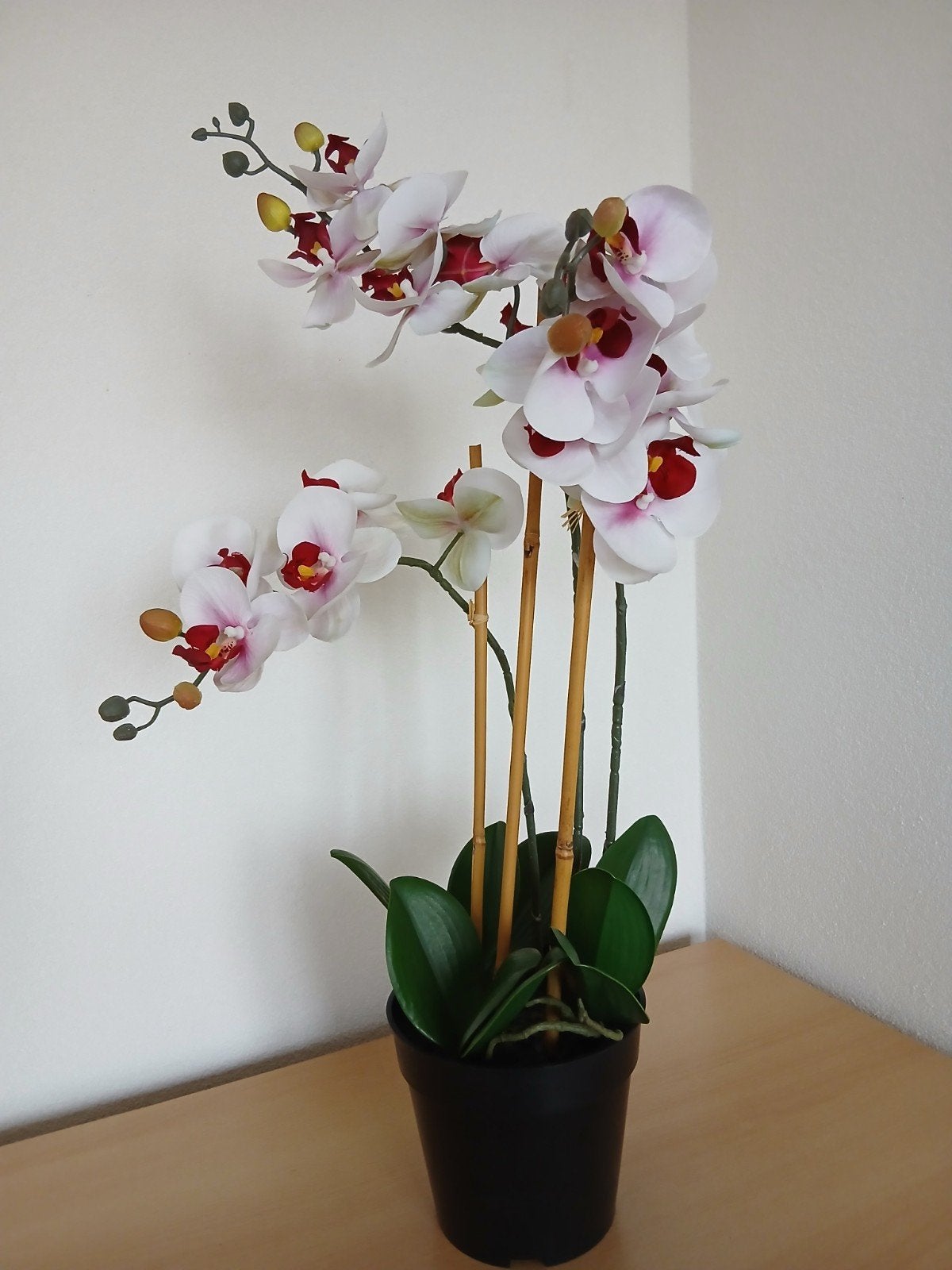 kunst orchidee in pot(30) cm totale hoogte 75cm, Ophalen, Zo goed als nieuw, 75 cm