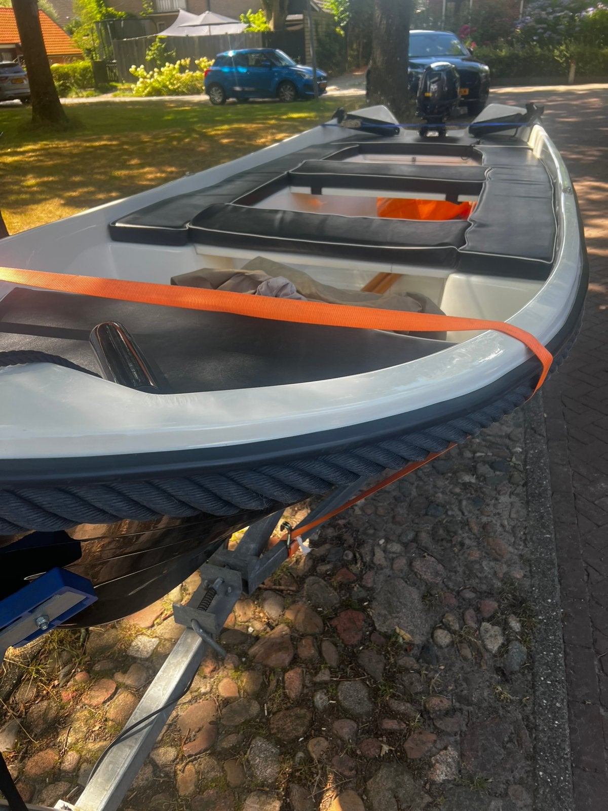 Compleet setje zgan, dubbelwandig 6pk en trailer!, Watersport en Boten, Ophalen, Zo goed als nieuw