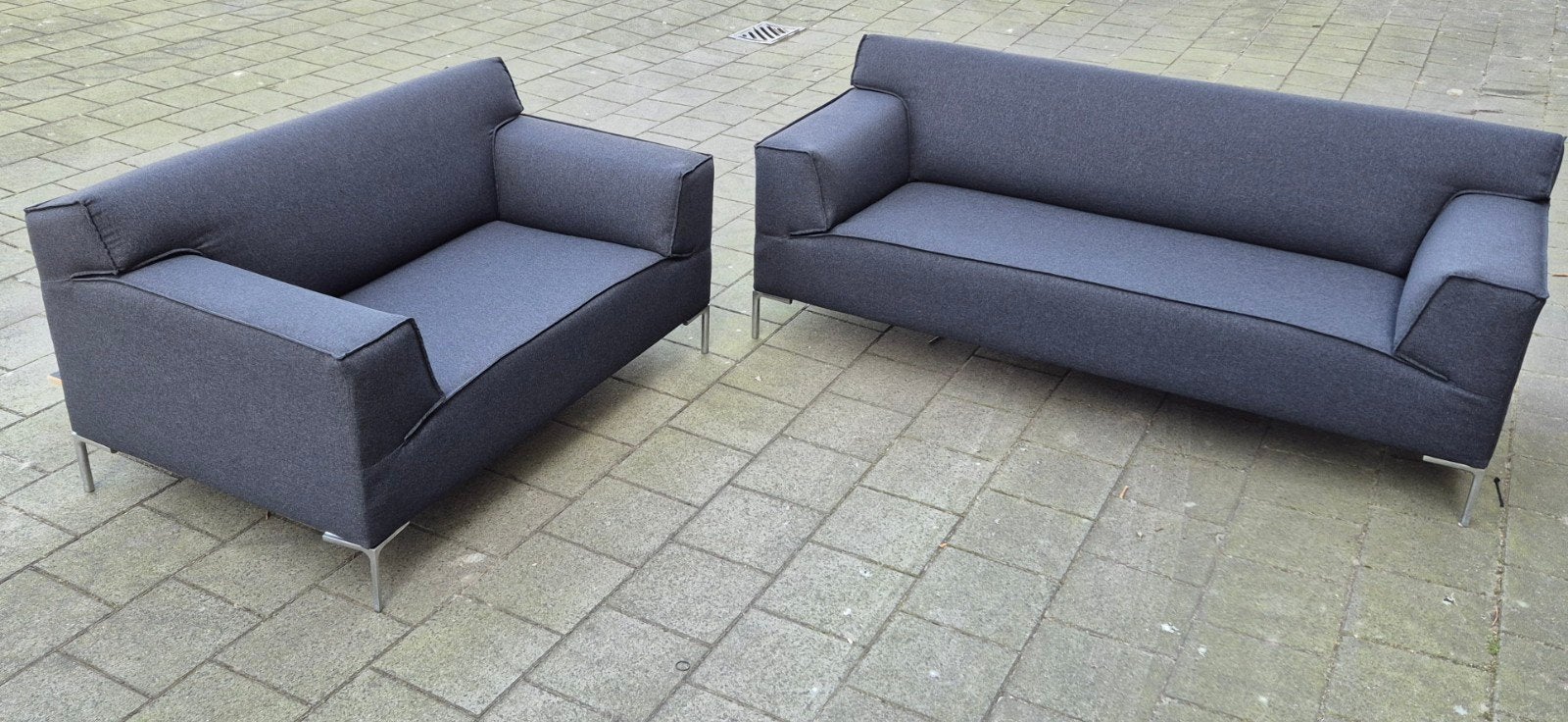 BANKSTEL DESIGN ON STOCK BLOQ BANK 2,5 + 1,5 zits stof, Ophalen, Pode edit rolf benz bert plantagie, Driepersoons, 75 tot 100 cm