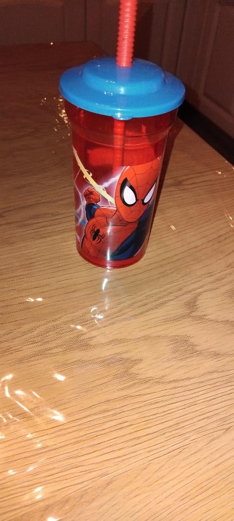spiderman beker, Ophalen of Verzenden, Gebruikt