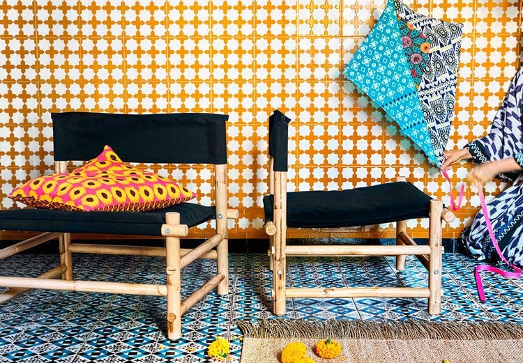 IKEA Jassa Piet Hein Eek editie bamboe stoel, Zwart, Ophalen of Verzenden, Zo goed als nieuw, Eén