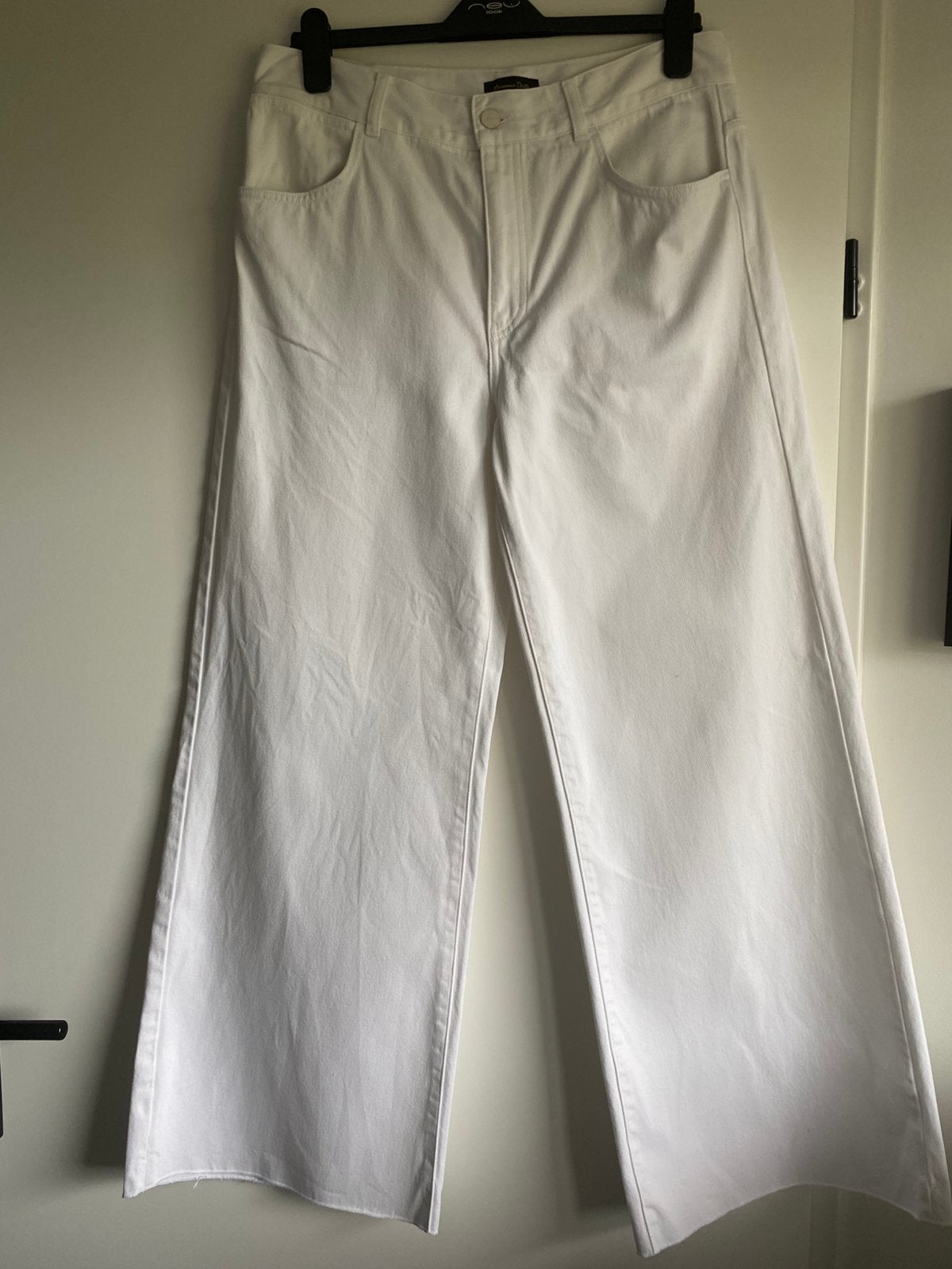 JEANS WIJDE PIJP WIT Massimo Dutti 42, Kleding | Dames, Massimo Dutti, Wit, Ophalen of Verzenden, Zo goed als nieuw