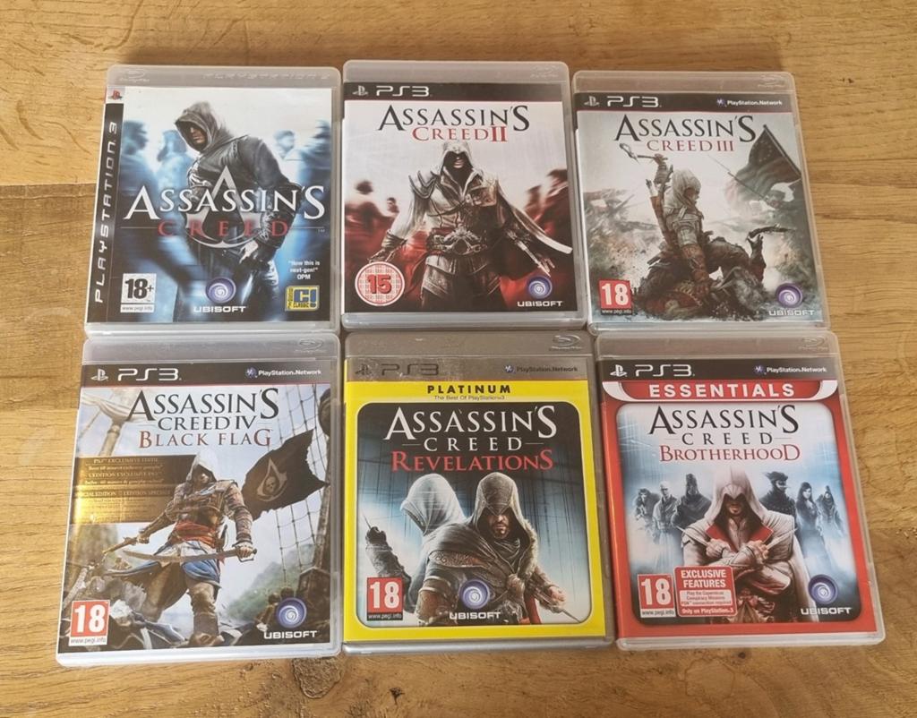 Assassin's Creed PS3 Collectie van 6 games, 1 speler, Ophalen of Verzenden, Avontuur en Actie, Vanaf 18 jaar