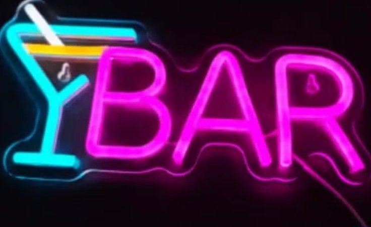 LED lamp neon stijl Bar (29x15cm)