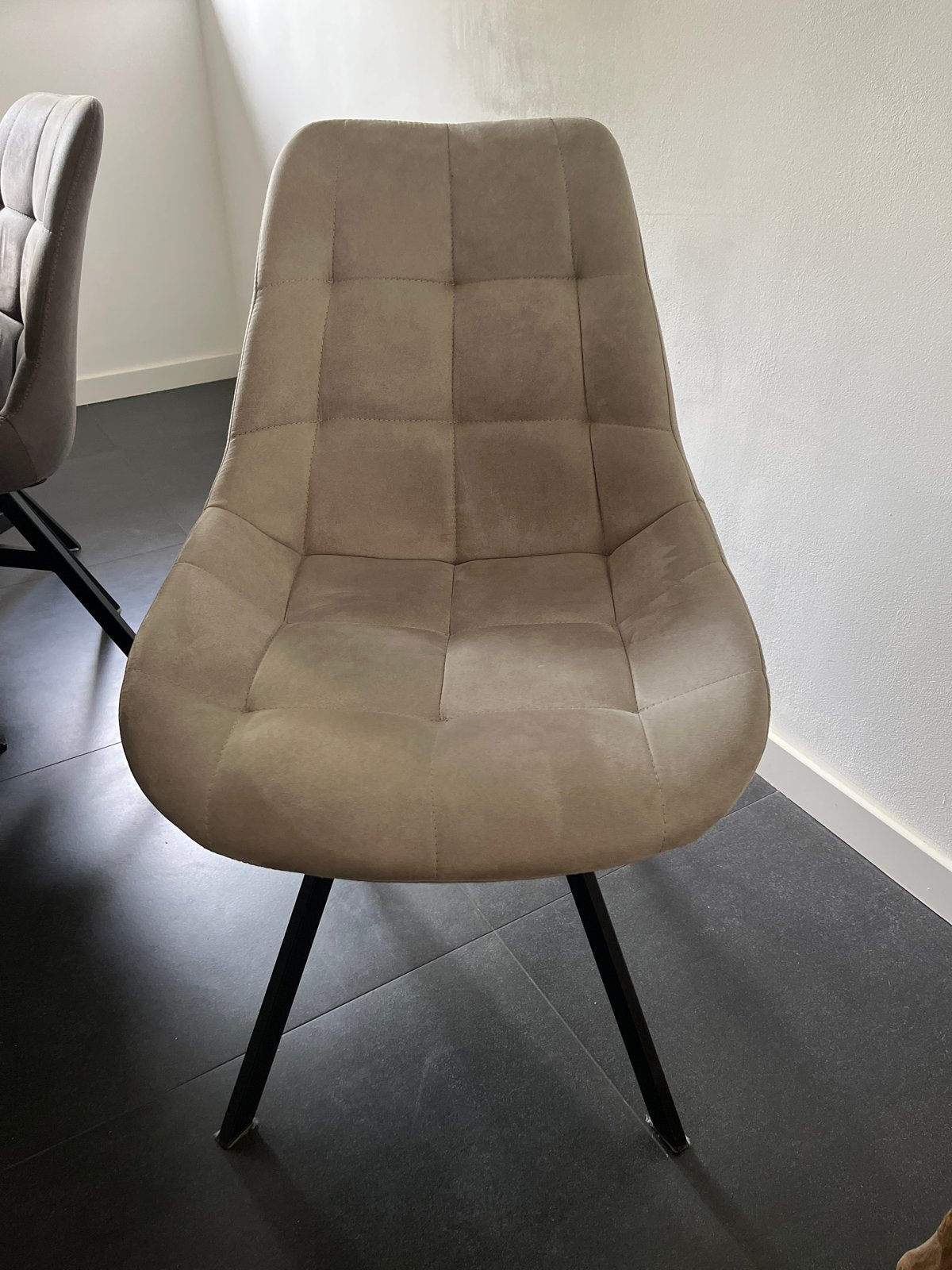 Antraciet eetkamerstoel met stoffen bekleding, Ophalen, Gebruikt, Vijf, Zes of meer stoelen, Stof