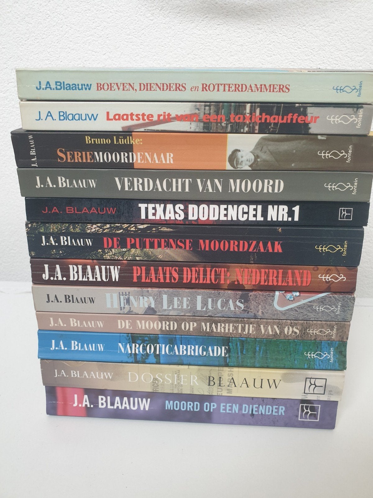 J.A. Blaauw Misdaadromans Collectie - 12 Boeken, Boeken, Ophalen of Verzenden, Gelezen