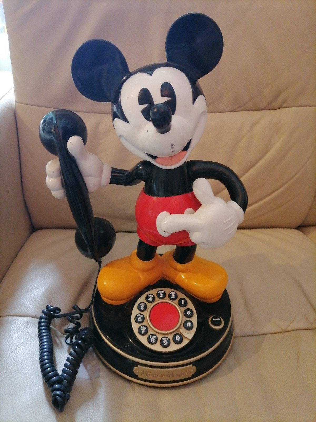 vintage Disney Mickey mouse telefoon, Verzamelen, Disney, Ophalen of Verzenden, Mickey Mouse, Gebruikt, Overige typen