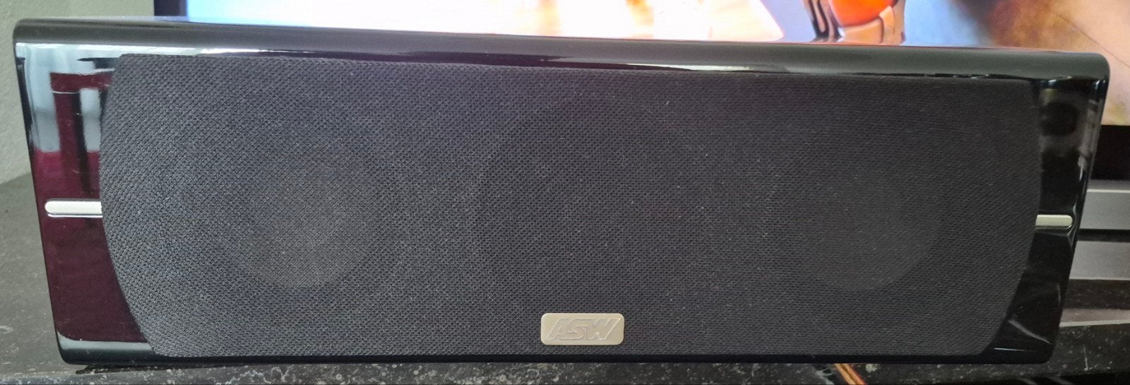 ASW Center Speaker Cantius 304 Zwart Pianolak - Bi-wiring, Zo goed als nieuw, Geschikt voor surround/home cinema, Center speaker