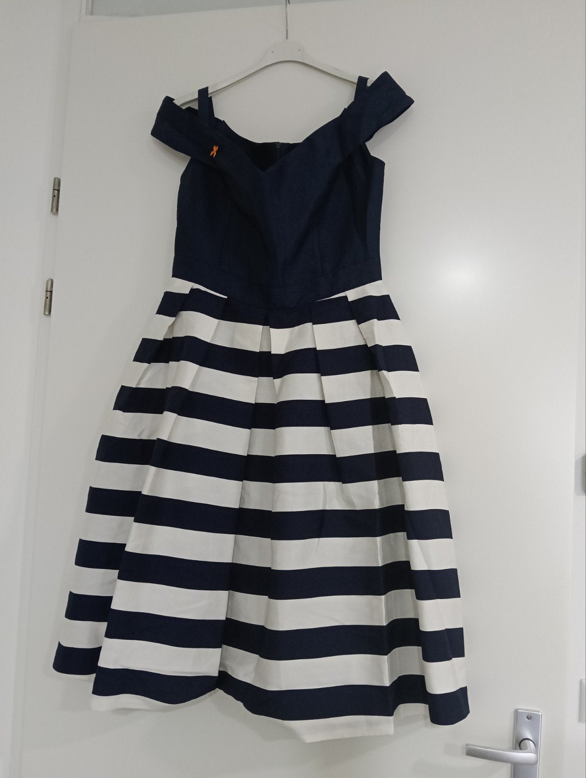 Louche Luxe gestreepte jurk maat XL, Blauw, Maat 46/48 (XL) of groter, Ophalen of Verzenden, Zo goed als nieuw