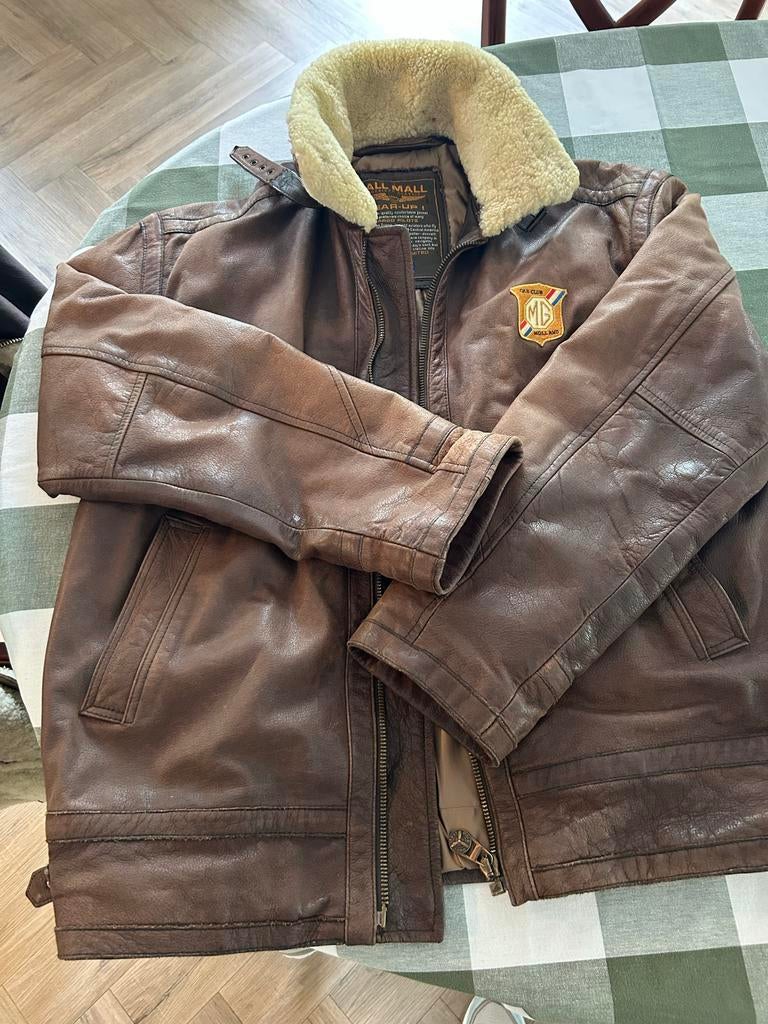 Pall Mall American Classic Gear-Up Leren Jas Maat XL, Ophalen of Verzenden, Zo goed als nieuw, Maat 56/58 (XL), Bruin