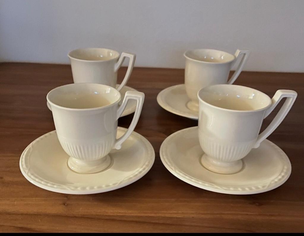 Recamier kopjes met schotels 4x, Ophalen of Verzenden