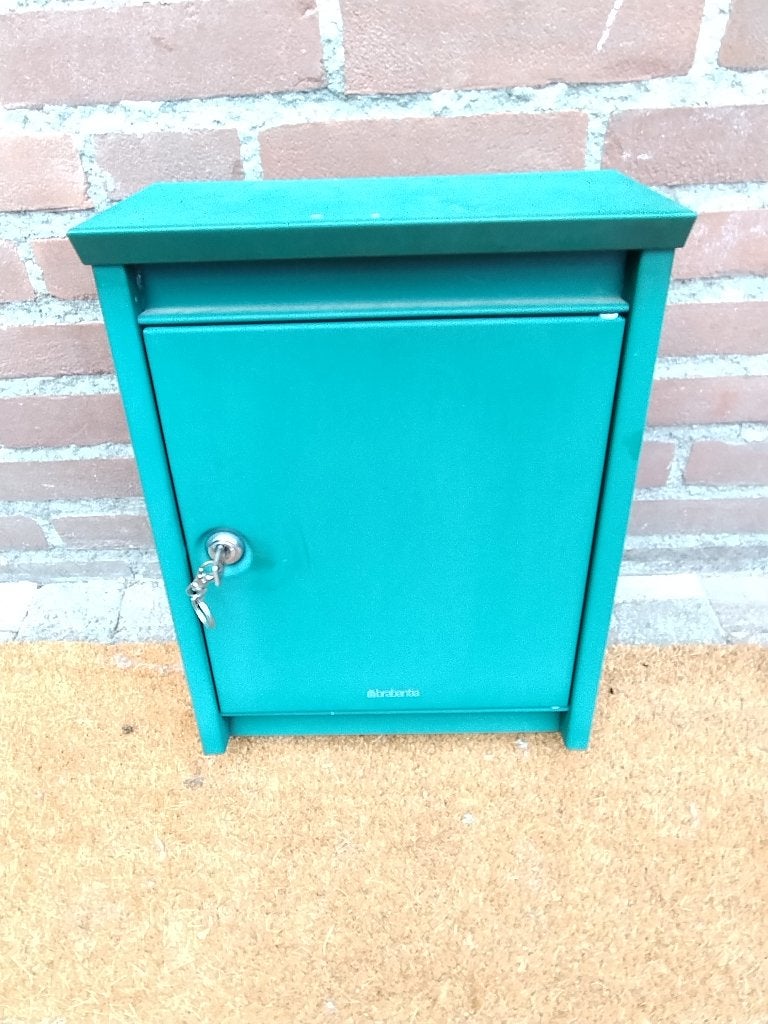 Brabantia brievenbus groen bovenlader, Ophalen of Verzenden, Gebruikt, Wandbrievenbus