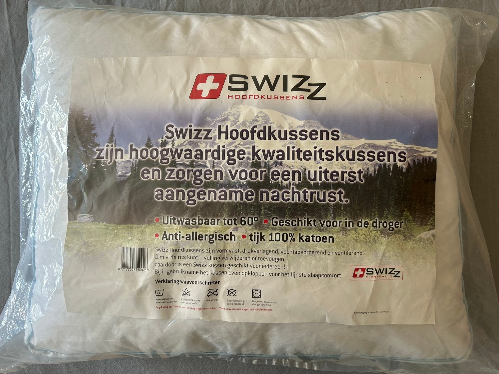 Dekbed en hoofdkussen., Ophalen, Eenpersoons, Wit, Deken of Dekbed