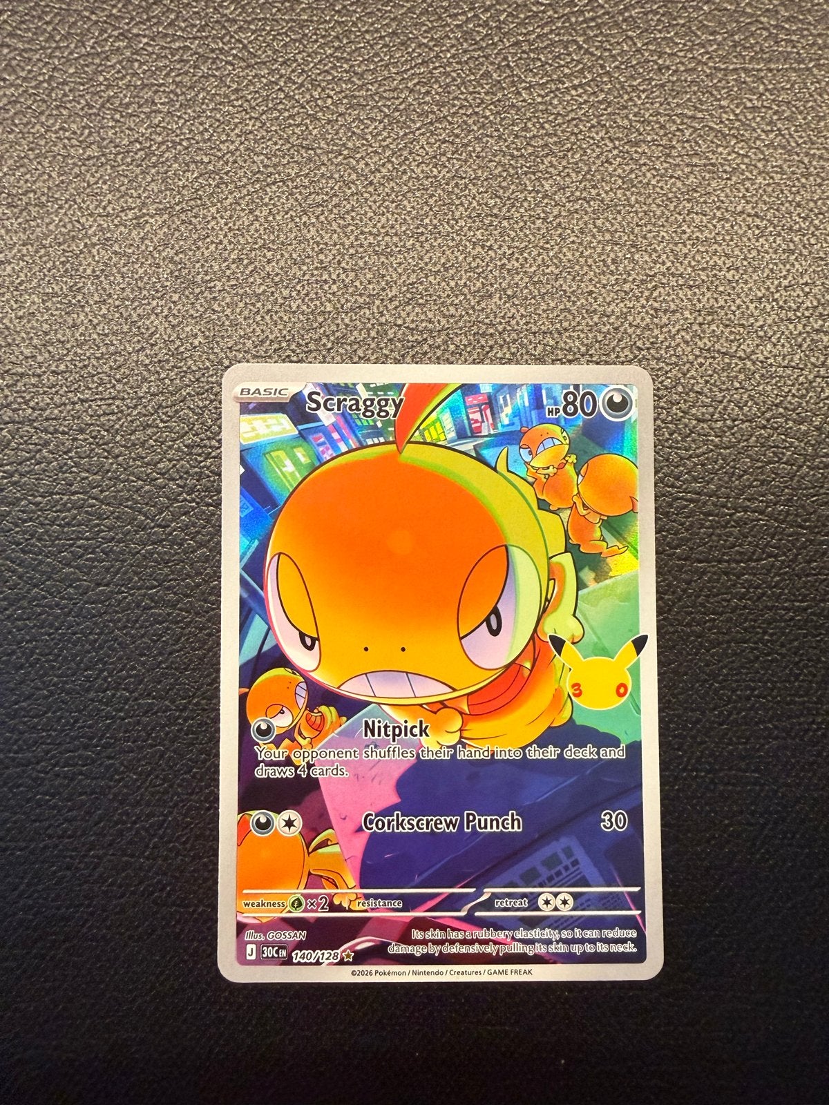 Pokémon Scraggy 140/178 Celebrations Kaart, Ophalen of Verzenden, Nieuw, Losse kaart