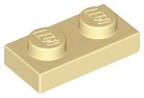 Lego plaatjes 1x2 zand/Tan 50 stuks, Ophalen of Verzenden, Zo goed als nieuw, Losse stenen, Lego