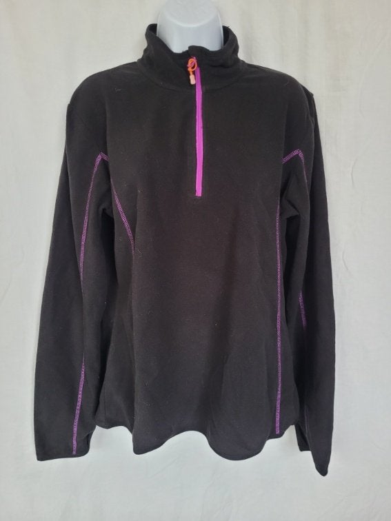 Zwarte fleece trui mt L merk H&M Sport, ., Zwart, Maat 42/44 (L), Ophalen of Verzenden