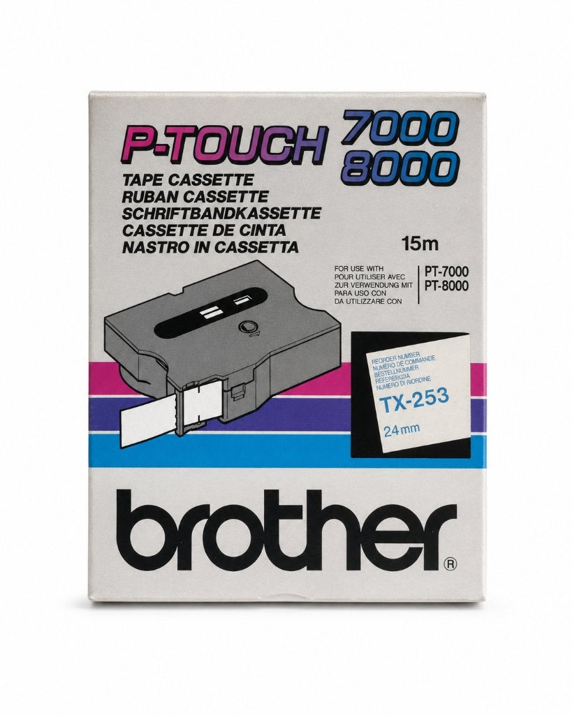 Brother P-Touch TX-253 Tape Cassette 24 mm – 15 Meter, ., Nieuw, Ophalen of Verzenden, .