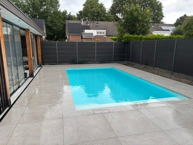 slate grigio keramische terrastegels 100x100x2 cm actie, Keramiek, Nieuw, Ophalen of Verzenden, 10 m² of meer
