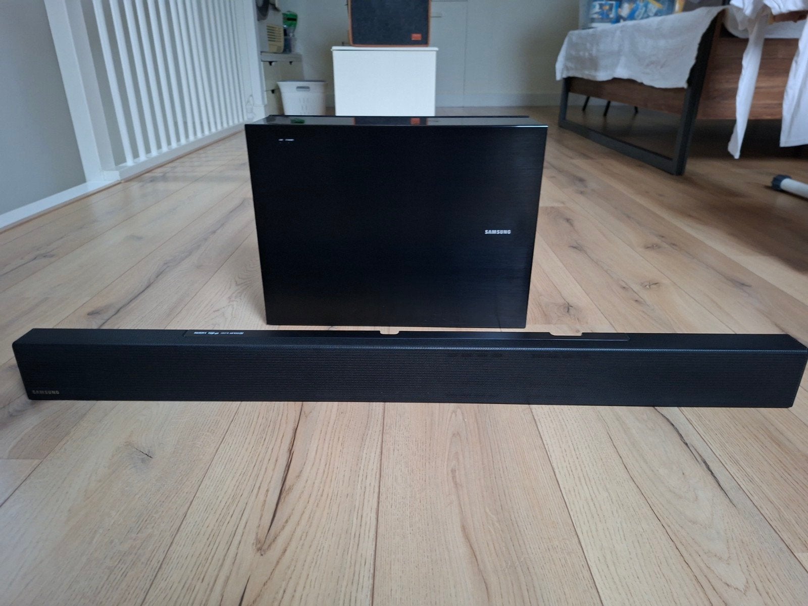 samsung soundbar en subwoofer, Ophalen, Bluetooth, Zo goed als nieuw