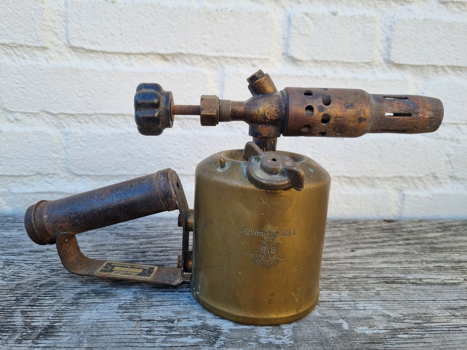 Messing gasbrander, Barthel 0,3 Liter, Ophalen of Verzenden