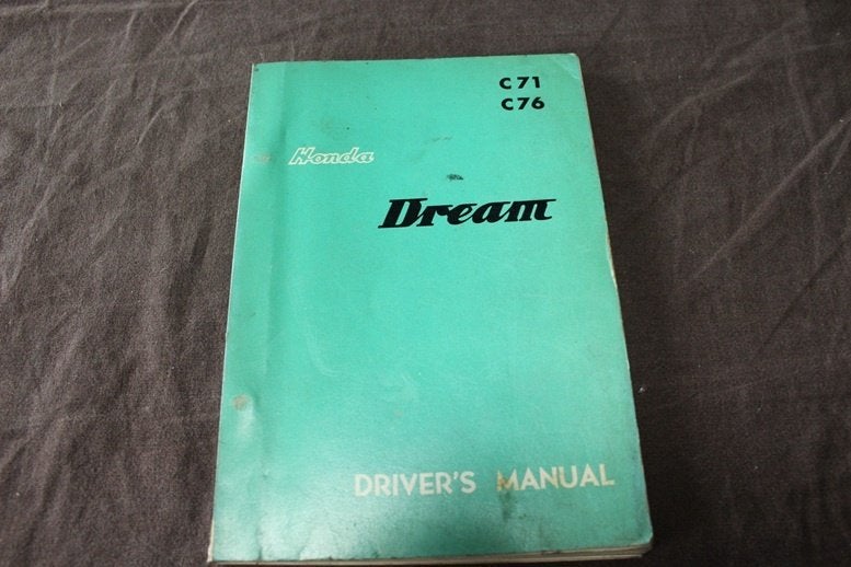 Honda C71 C76 1960 Dream motorcycle driver's manual 250 300, Motoren, Ophalen of Verzenden, Honda