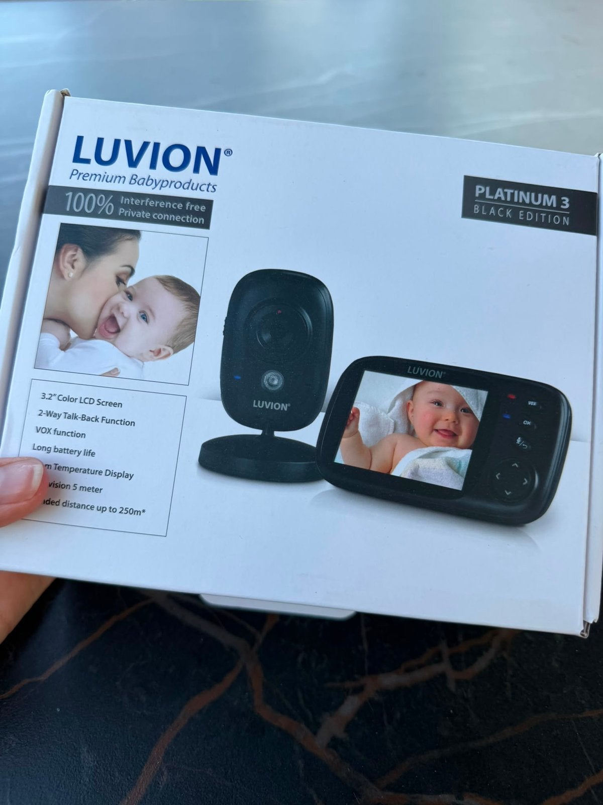 Luvion Platinum 3 Black Edition Babyfoon met Camera, Ophalen of Verzenden, Zo goed als nieuw, 250 meter of meer, Camera