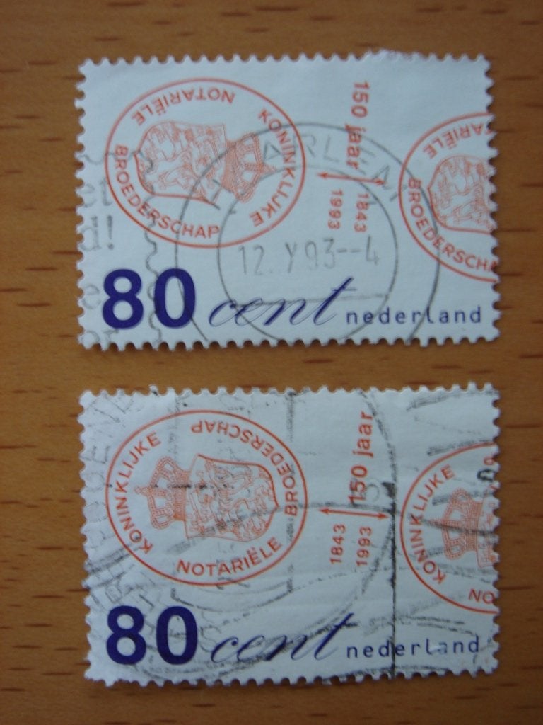 Kon. Notariële Broederschap 2x NVPH 1552     Gestempeld, Ophalen of Verzenden, Na 1940, Gestempeld