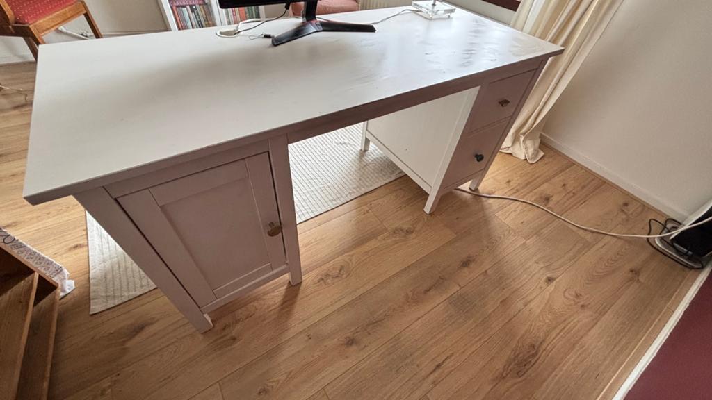 IKEA Hemnes bureau, Huis en Inrichting, Bureaus, Ophalen, Gebruikt, IKEA, Wit
