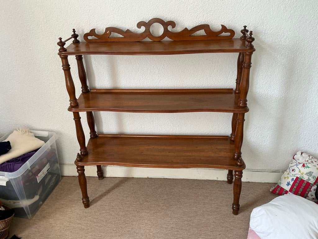 Hollandse Biedermeier etagère / plankenkast mahonie ca 1870, Huis en Inrichting, Woonaccessoires | Etagères, Ophalen, Gebruikt