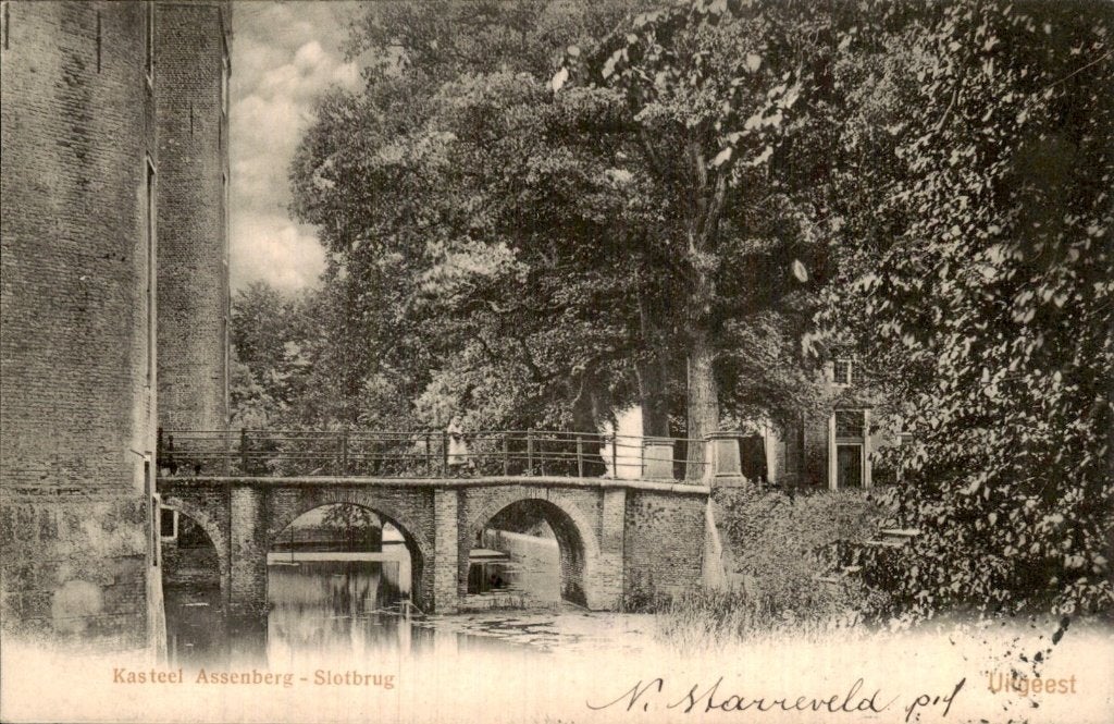 Breda - Kasteel Assenberg - Slotbrug, Ophalen of Verzenden, Voor 1920, Gelopen, Noord-Brabant