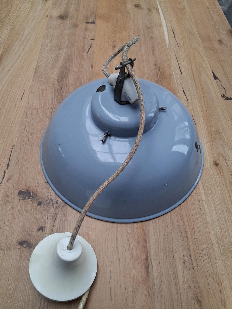 Hanglamp emaille vintage, Ophalen, Overige materialen, Gebruikt, Vintage