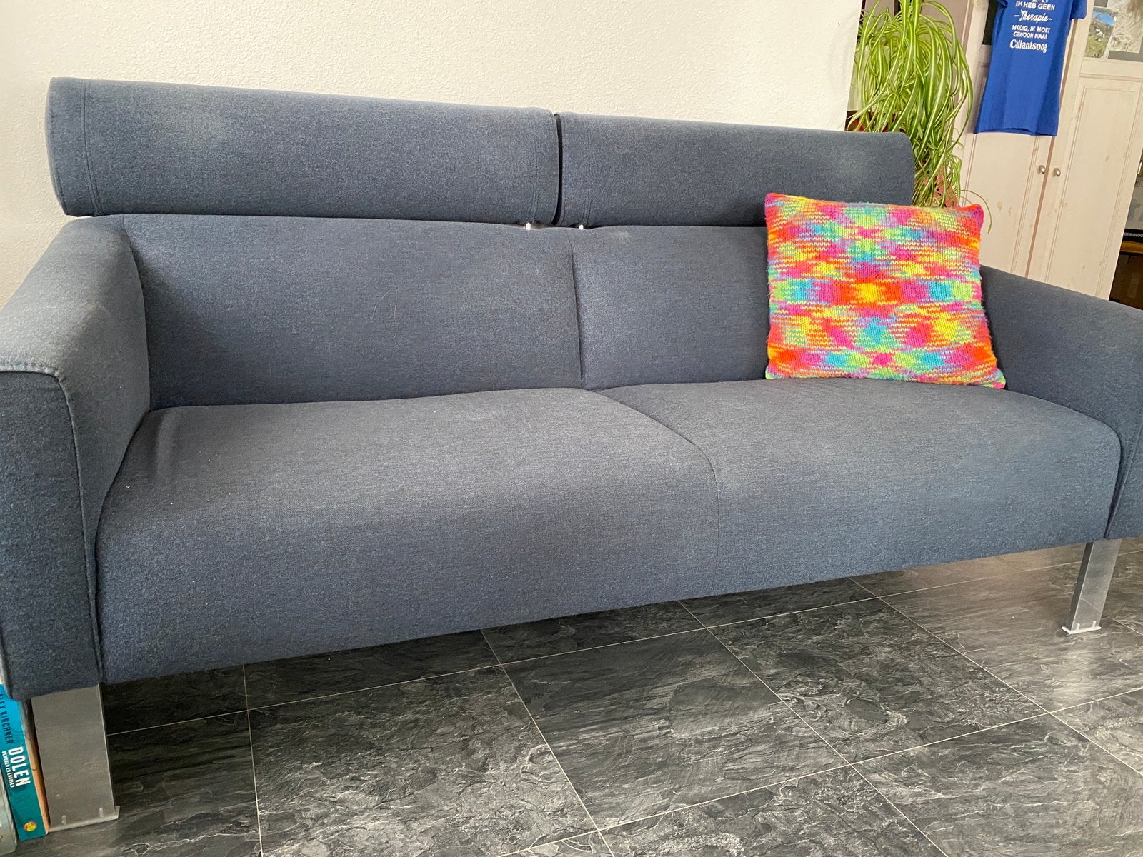 Rolf Benz design bank 2,5 zits met verstelbare hoofdsteunen, Ophalen, Overige maten, 150 tot 200 cm, 75 tot 100 cm