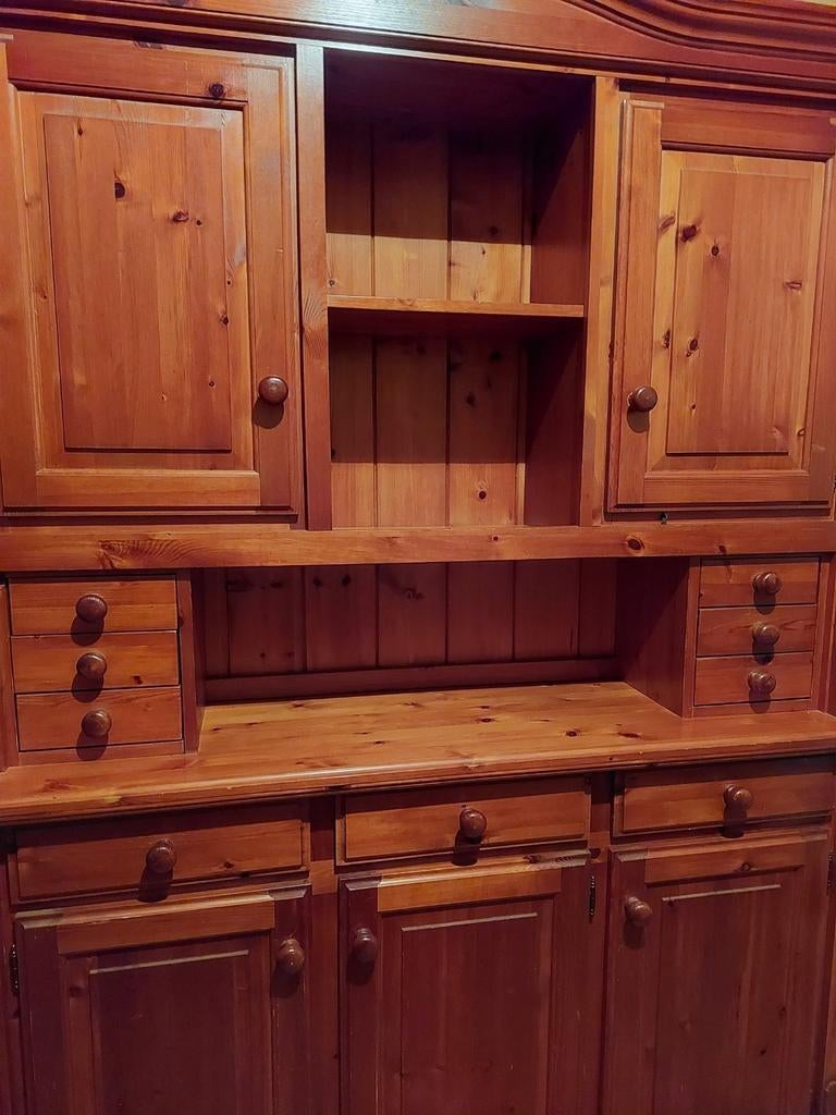 Grenen Buffetkast 2 Delig ( Serre / Keuken ), Ophalen of Verzenden, Gebruikt, 25 tot 50 cm, 100 tot 150 cm