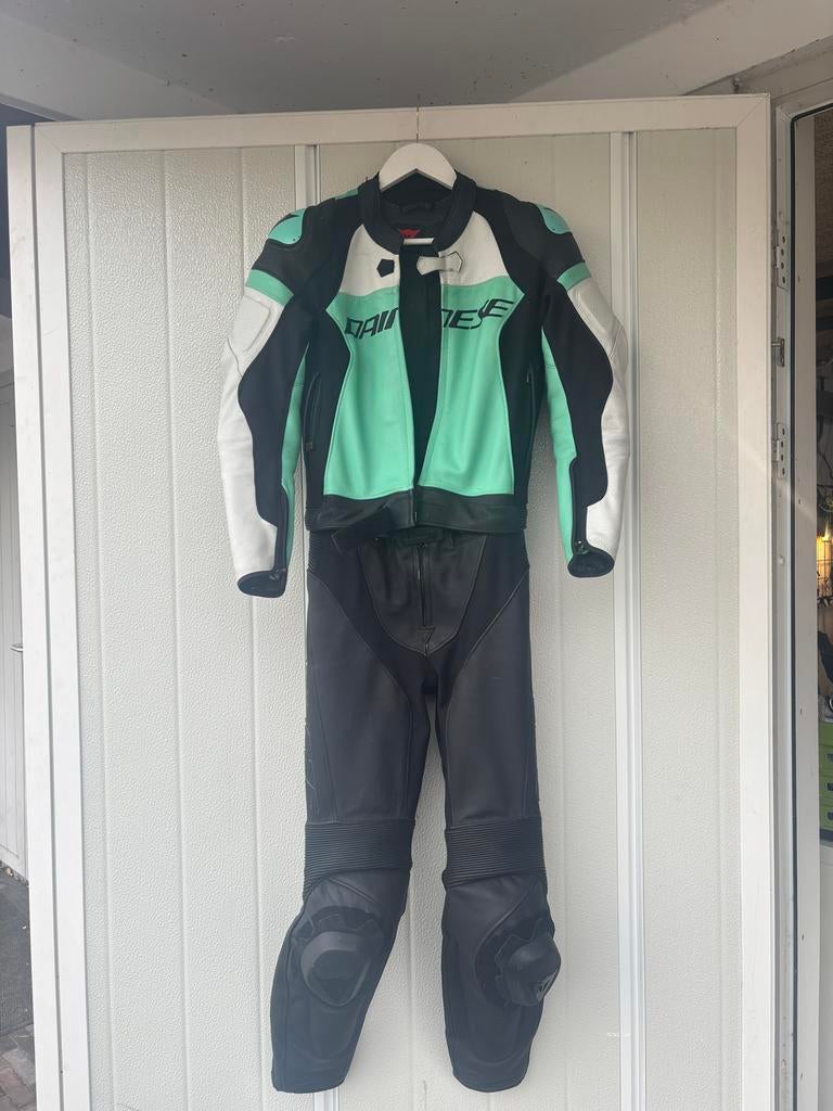 Dainese Motorpak - Zwart/Mintgroen  Leren Combipak, Ophalen of Verzenden, Tweedehands, Dames, Combipak