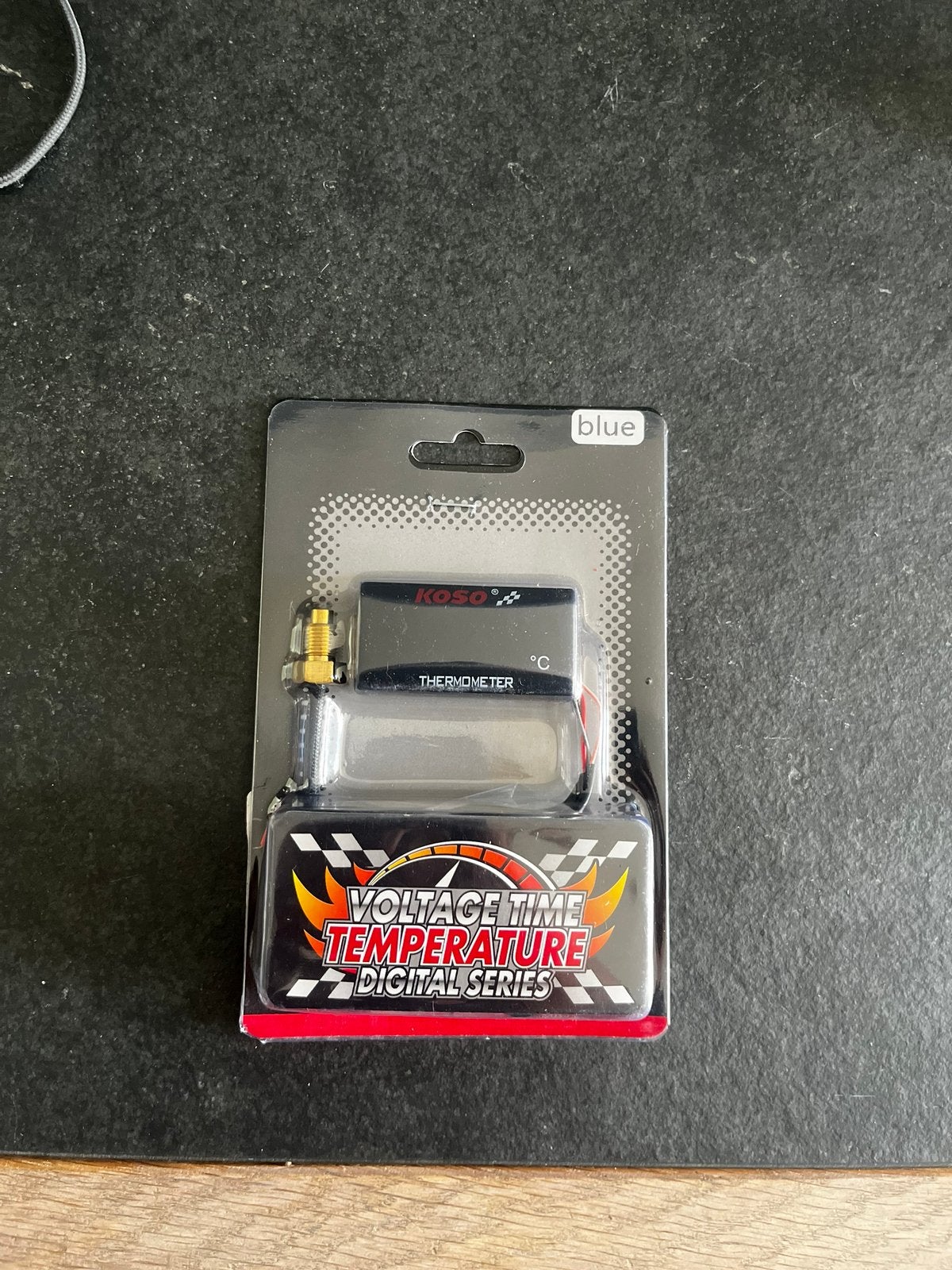Koso temperatuurmeter 12V nieuw blauw, Fietsen en Brommers, Ophalen of Verzenden, Zo goed als nieuw, Overige typen