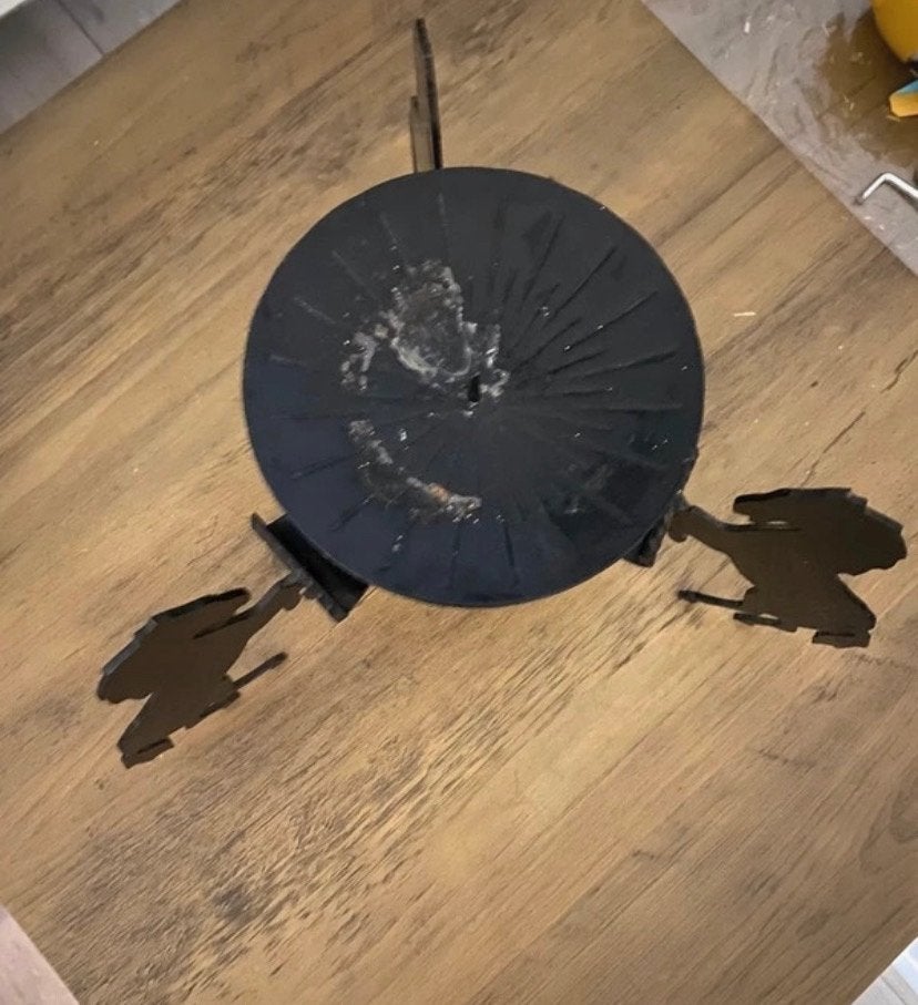 Kaarsenstandaard met 3 Paarden, Ophalen, Overige materialen, Gebruikt, Zwart