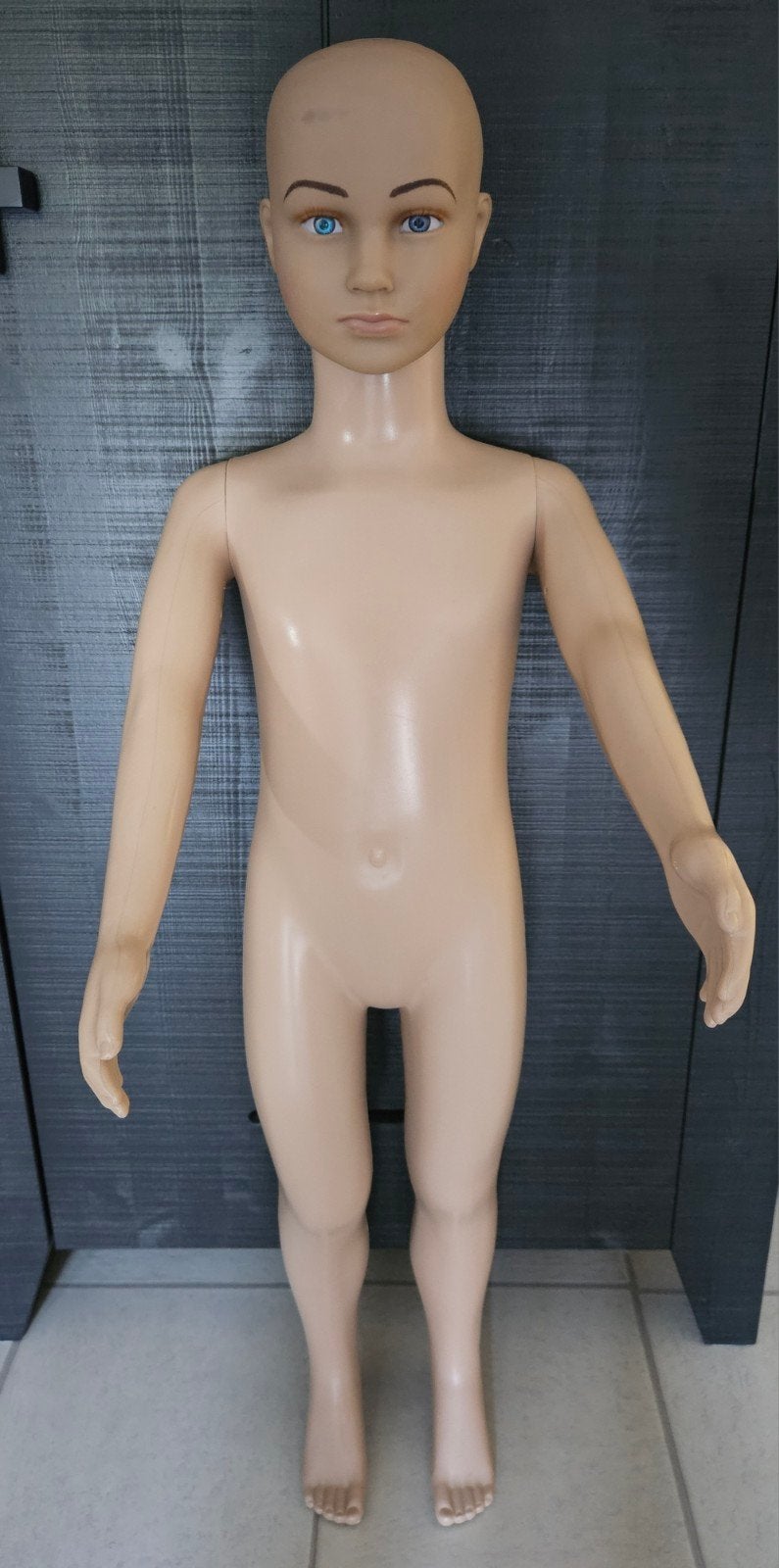 Kinder paspop / etalagepop - 110 cm, beige, Ophalen, Gebruikt, Paspop