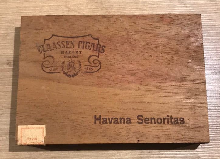 Sigarendoosje Havana senoritas Claassen Hapert, Verzamelen, Rookartikelen, Aanstekers en Luciferdoosjes, Gebruikt, Onbekend, Ophalen of Verzenden