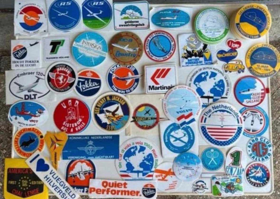 Vintage Vliegtuig Stickers Collectie - Luchtvaart Memorabili, Ophalen of Verzenden, Zo goed als nieuw, Overige typen