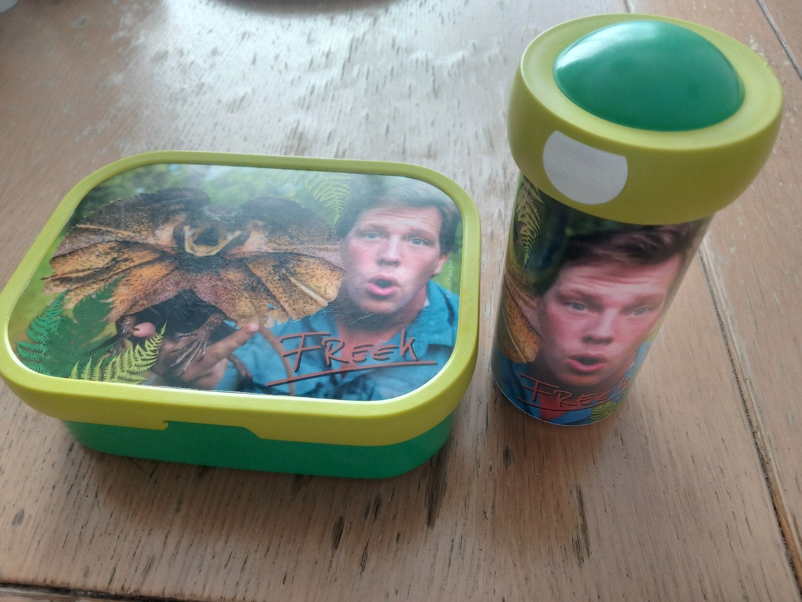 Freek Vonk lunchbox en drinkbeker set, Diversen, Ophalen of Verzenden, Gebruikt