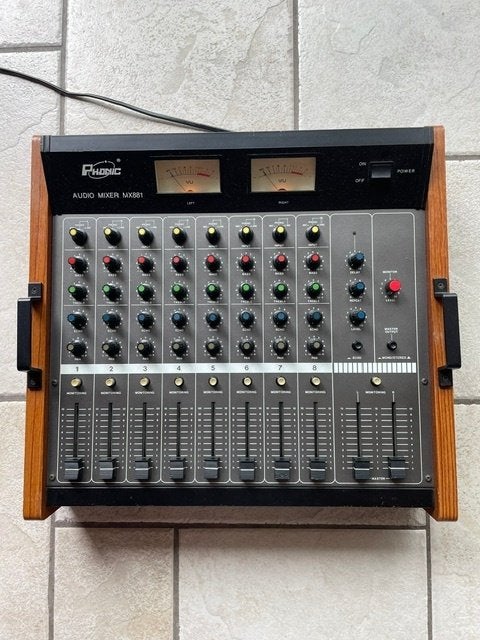 Phonic audiomixer MX 881 vintage mengpaneel, Muziek en Instrumenten, Ophalen, Gebruikt, 5 tot 10 kanalen