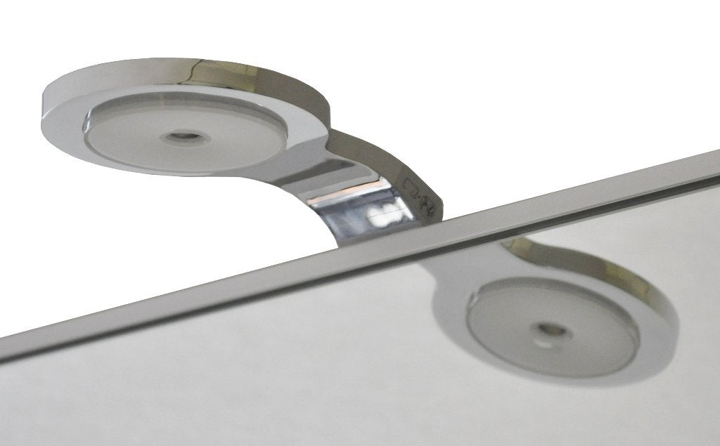 Design LED spiegel/badkamerlamp - 15cm - Chroom, Ophalen of Verzenden, Nieuw, Zilver