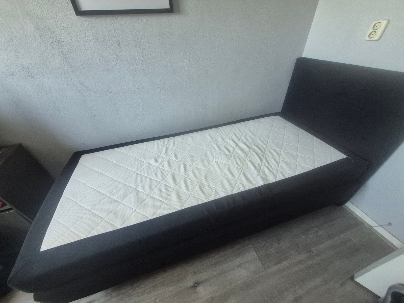 Jysk Gold C15 boxspringbed 90x200 cm, Ophalen, Gebruikt, 90 cm, Eenpersoons