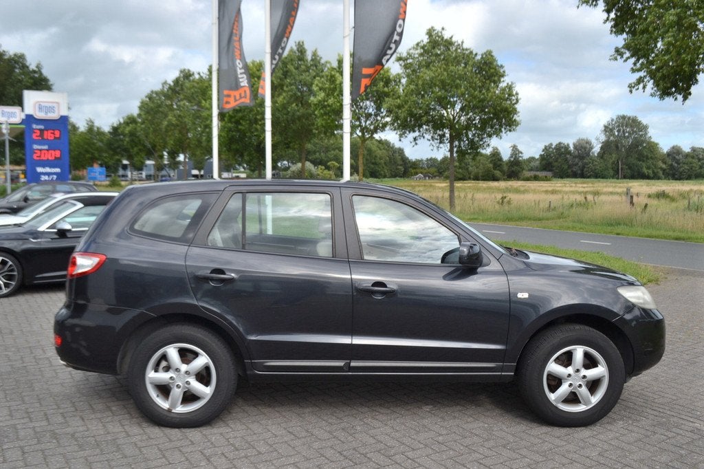 Hyundai Santa Fe 2.7i V6 Active Airco Trekhaak 2000 kg elekt, Auto's, Hyundai, Voorwielaandrijving, Gebruikt, 2000 kg, Zwart