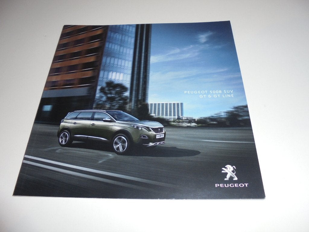 brochure Peugeot 5008 GT en GT LIne  2017, Ophalen of Verzenden, Nieuw, Peugeot