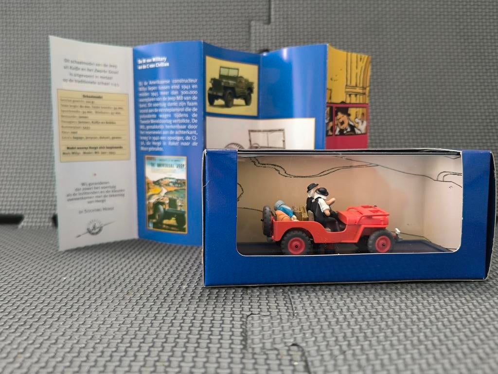 Kuifje Jeep uit 'Kuifje en het zwarte goud'oud - Willys MB, Ophalen of Verzenden, Zo goed als nieuw, Auto, Overige merken