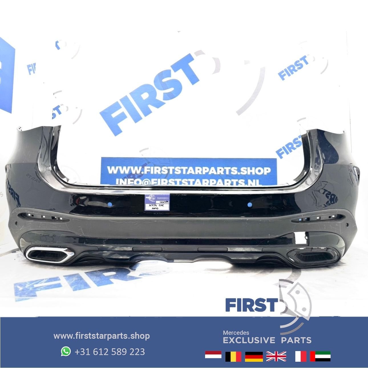 W254 GLC AMG ACHTERBUMPER X254 V254 C254 ZWART WIT GRIJS A25, Gebruikt, -, Ophalen of Verzenden, Achter